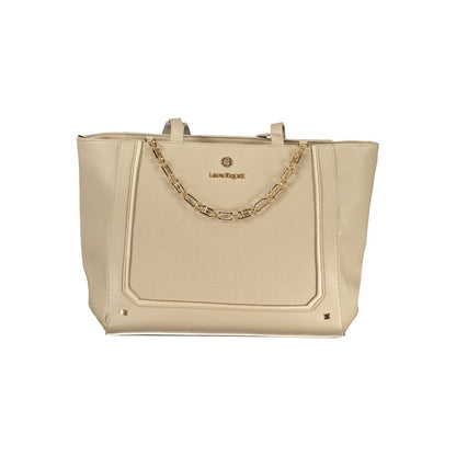 Beige PVC Women Handbag