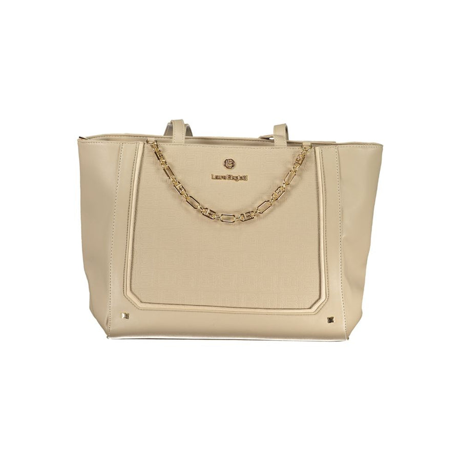Beige PVC Women Handbag