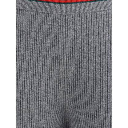 Gray Wool Casual Pants