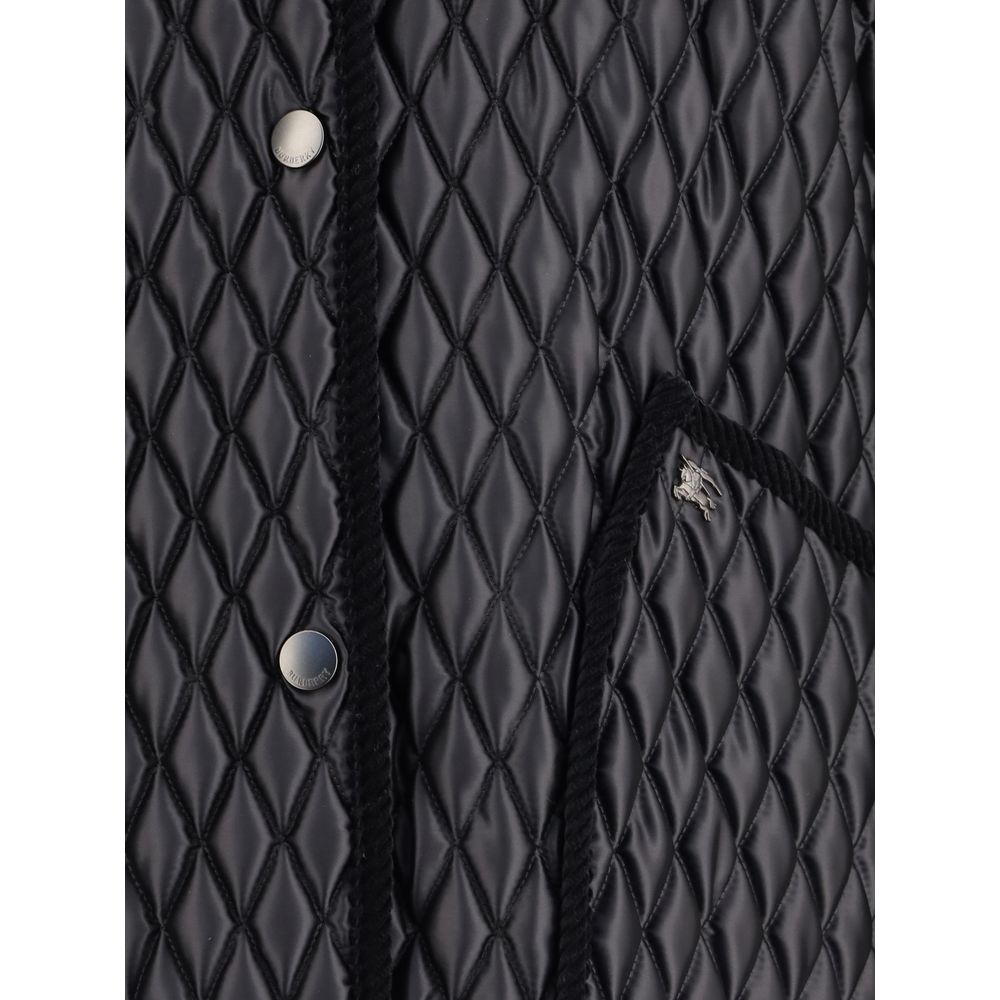 Black Polyamide Full-Length Jacket