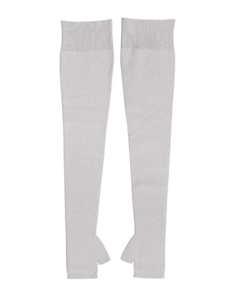 Gray Virgin Wool Knitted Fingerless Men Gloves