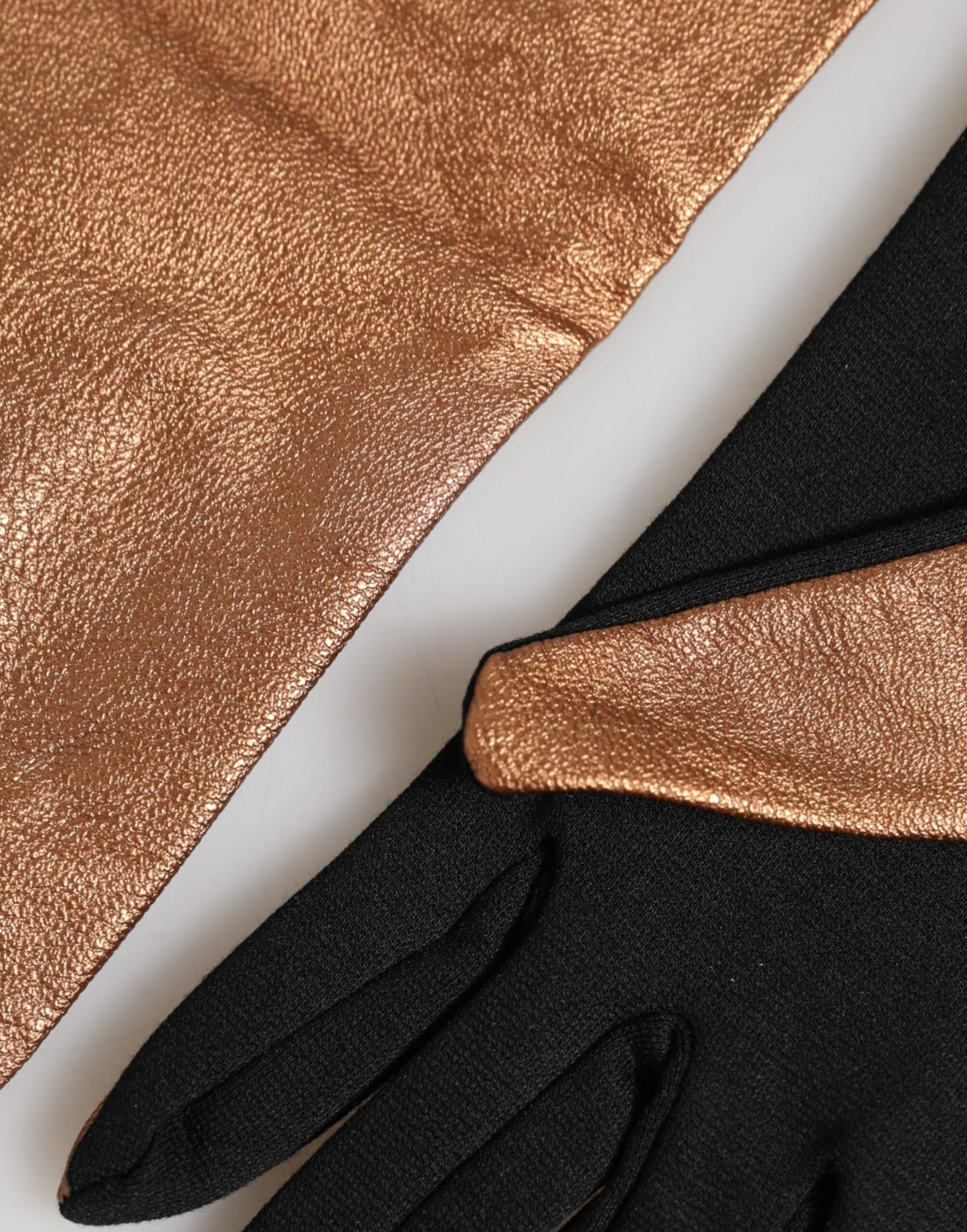 Brown Black Wool Elbow Length Mitten Men Gloves