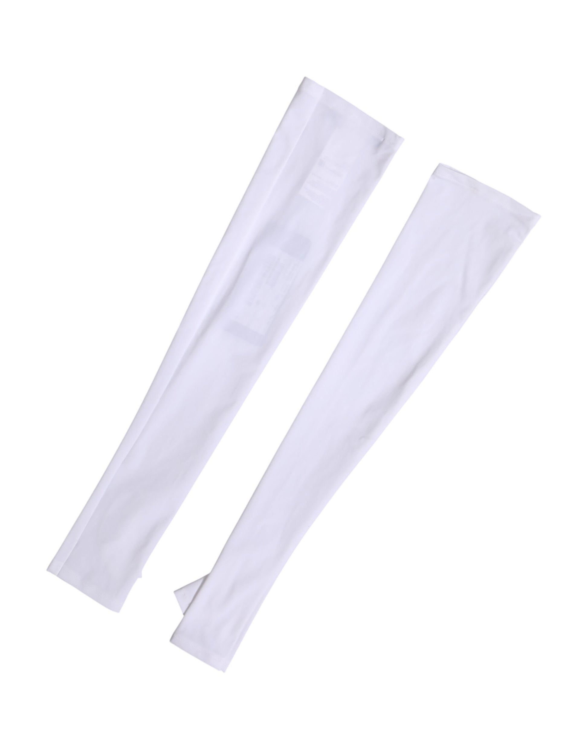 White Nylon Fingerless Elbow Length Women Gloves