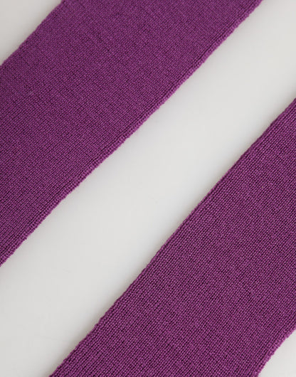 Purple Wool Fingerless Elbow Length Women One Size Gloves