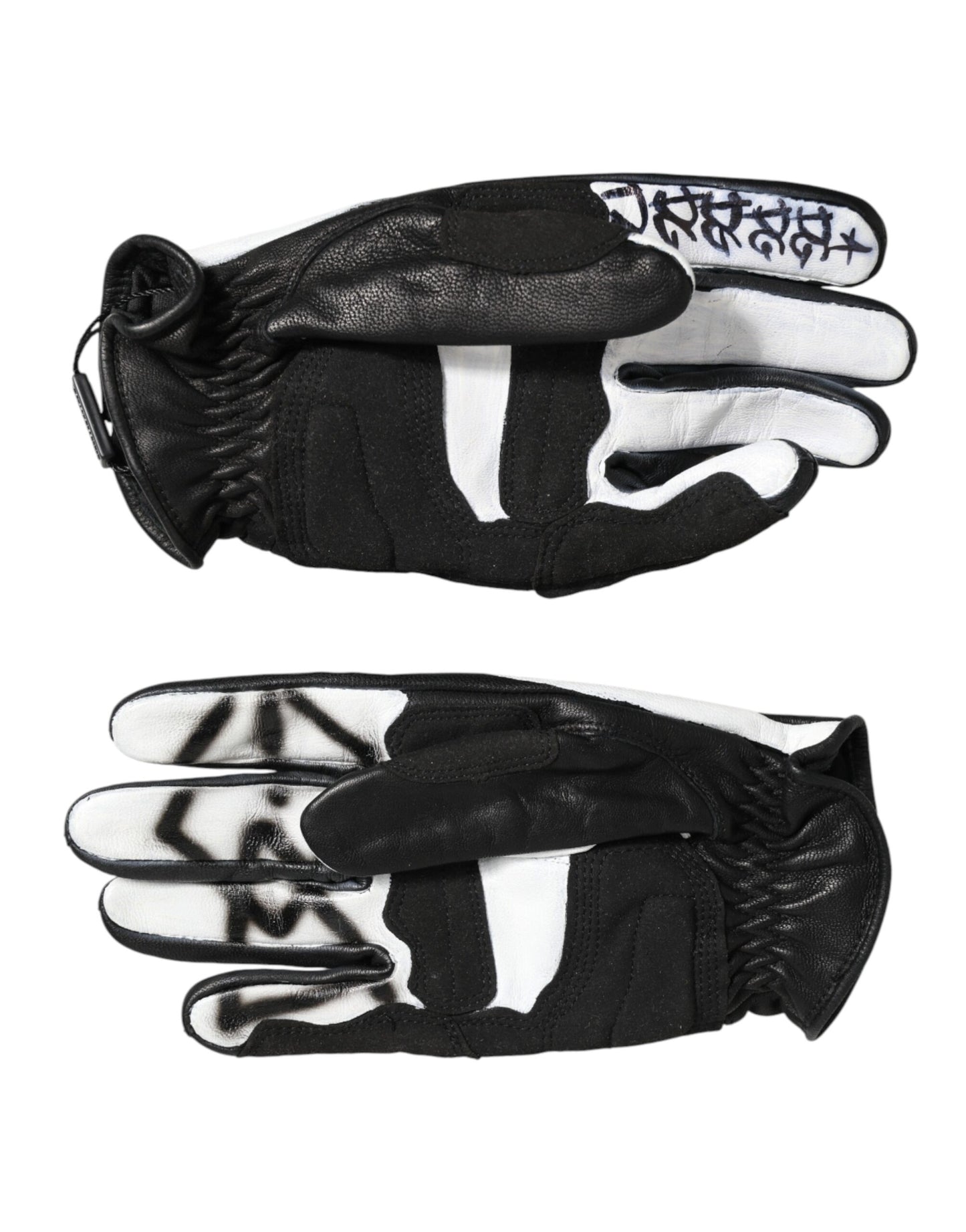 Gloves Black White Crystal Wrist Length Mitten  Gloves