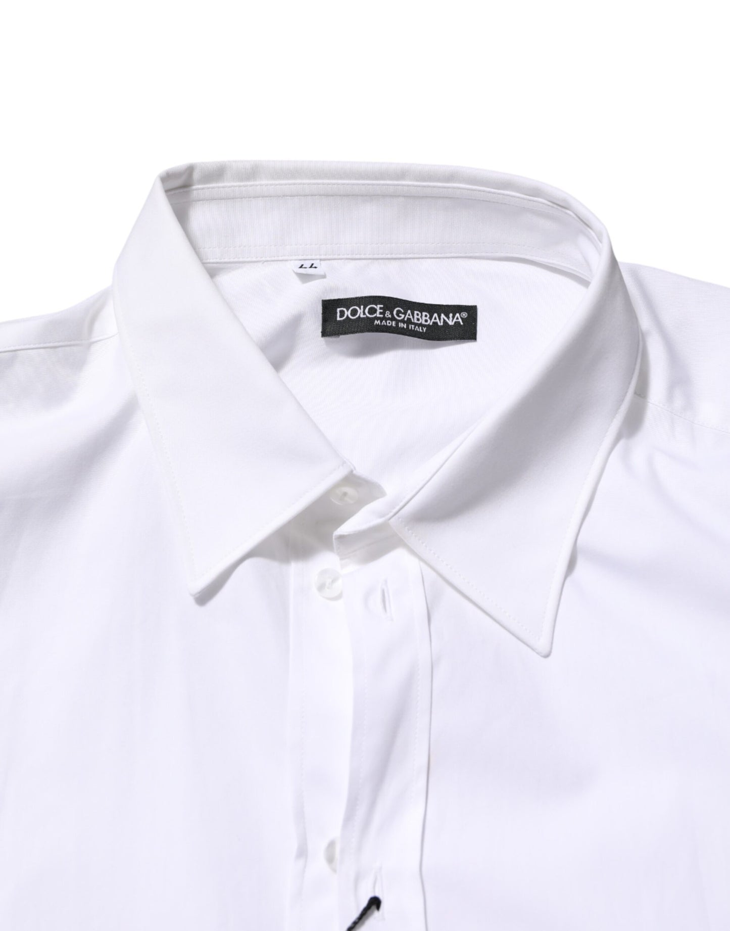 White Cotton Collared Long Sleeve Men Dress Shirt