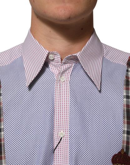 Multicolor Cotton Collared Checkered Shirt