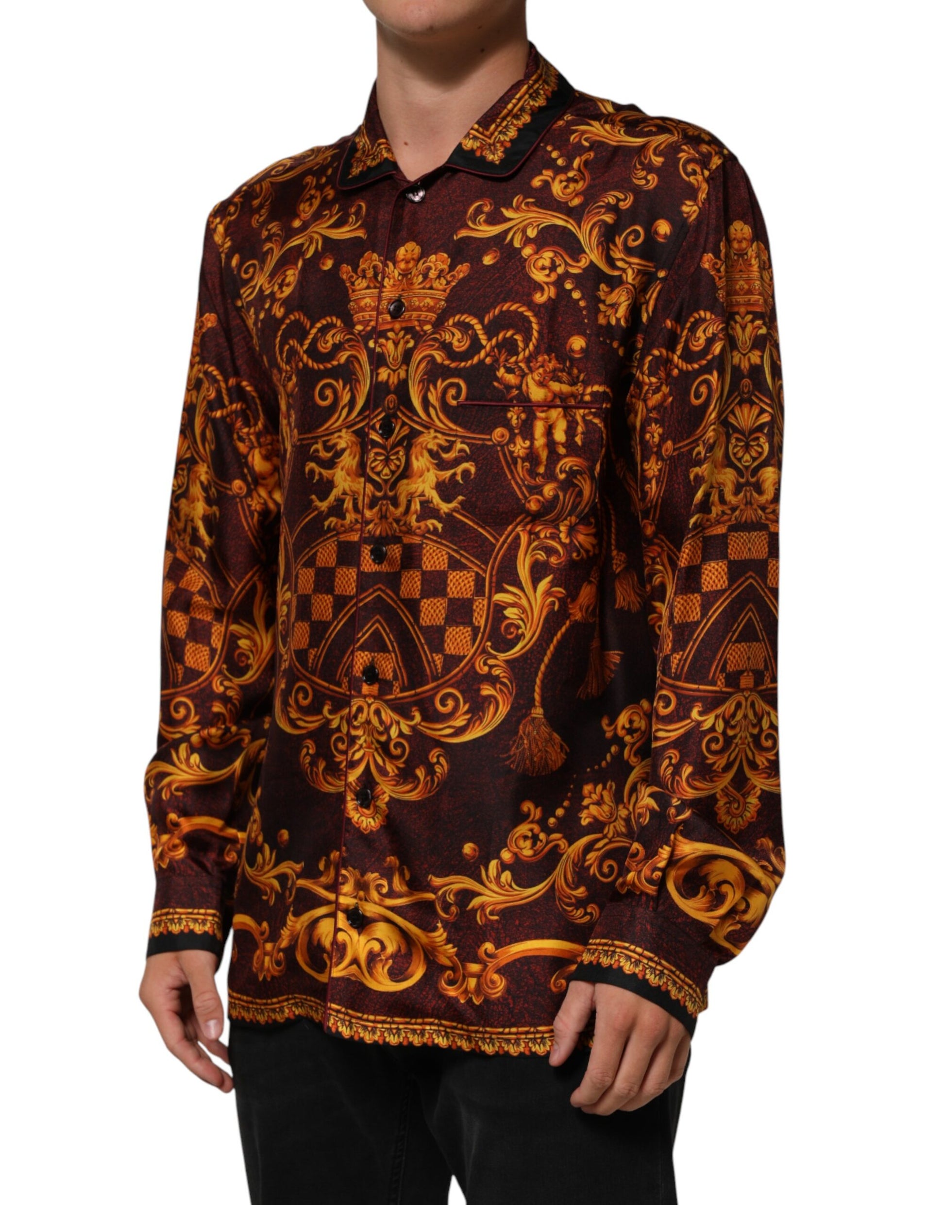 Floral Printed Baroque Button Down Shirt