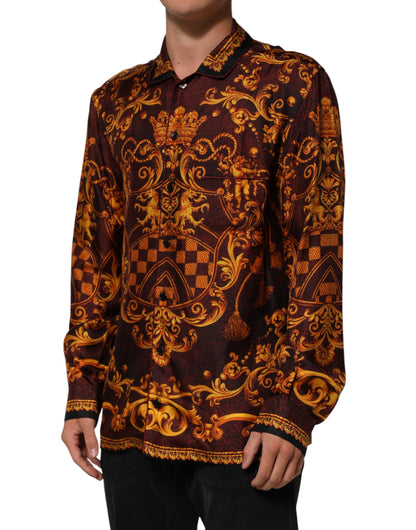 Floral Printed Baroque Button Down Shirt
