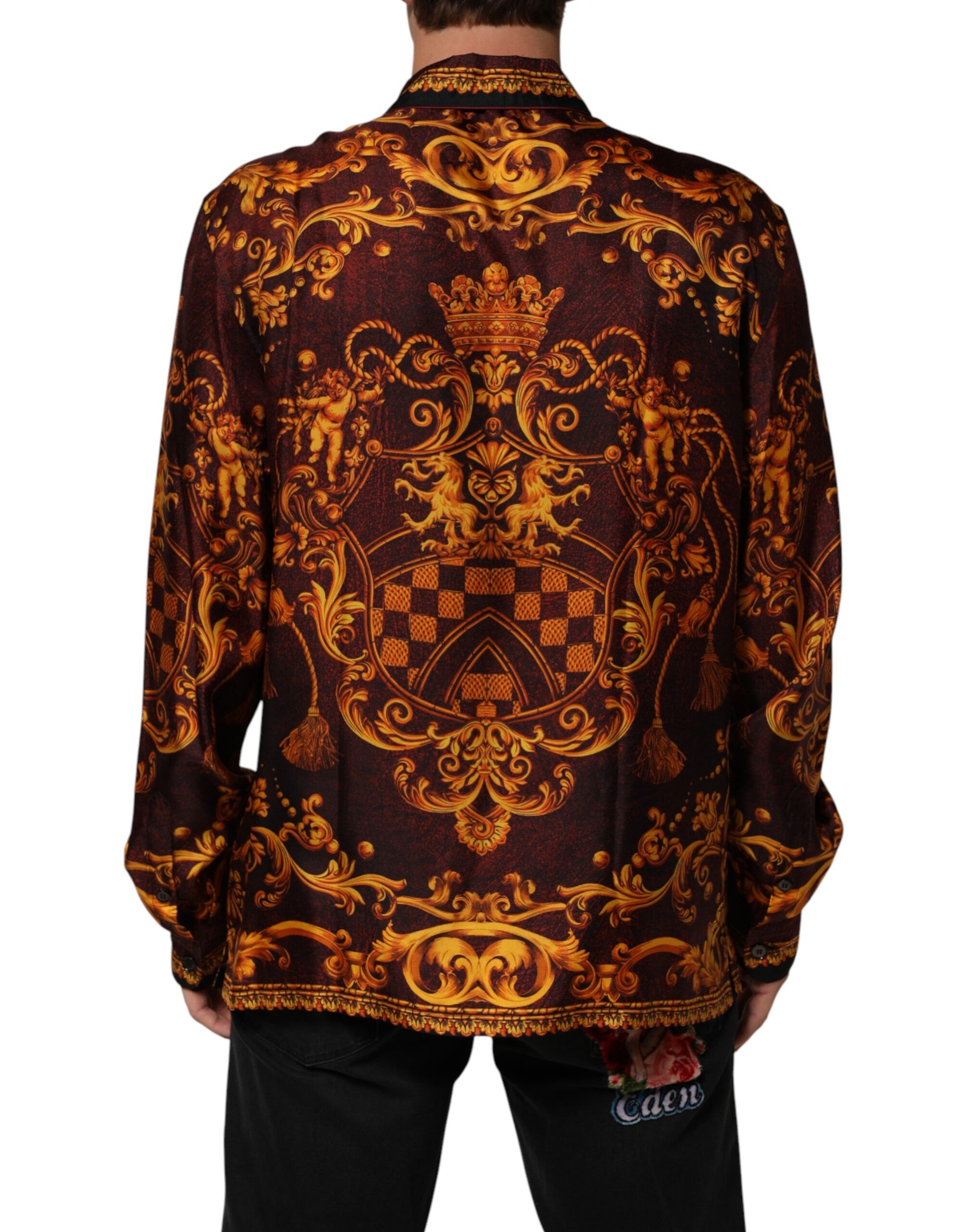 Floral Printed Baroque Button Down Shirt