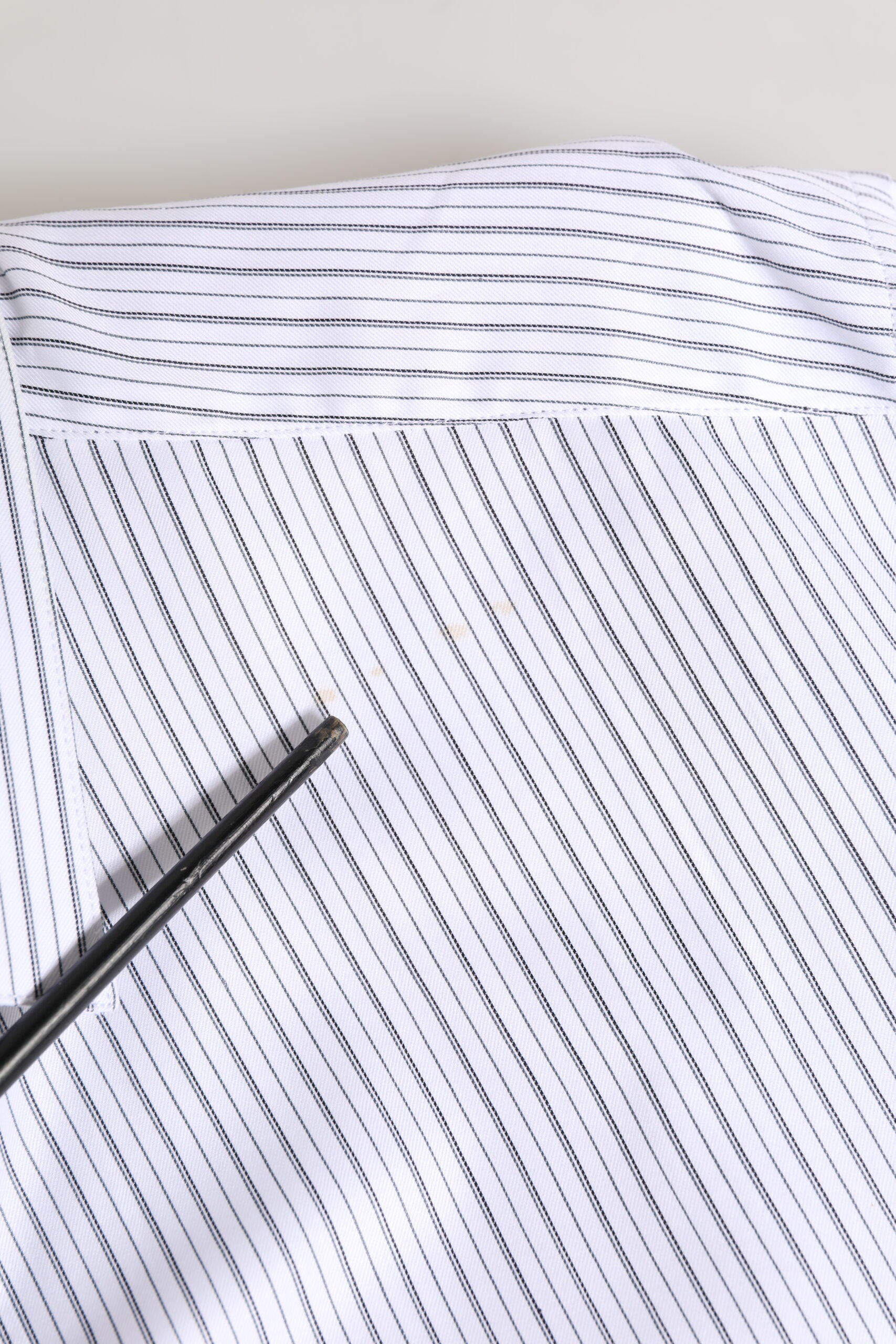 White Stripes Long Sleeves GOLD Dress Shirt