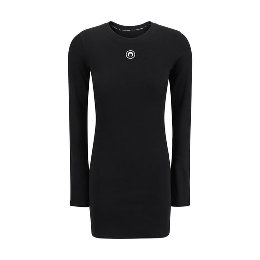 Black Cotton Casual Dress