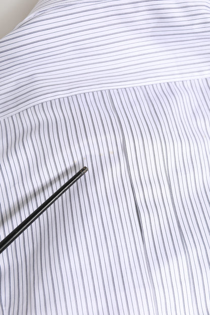 White Stripes Long Sleeves GOLD Dress Shirt