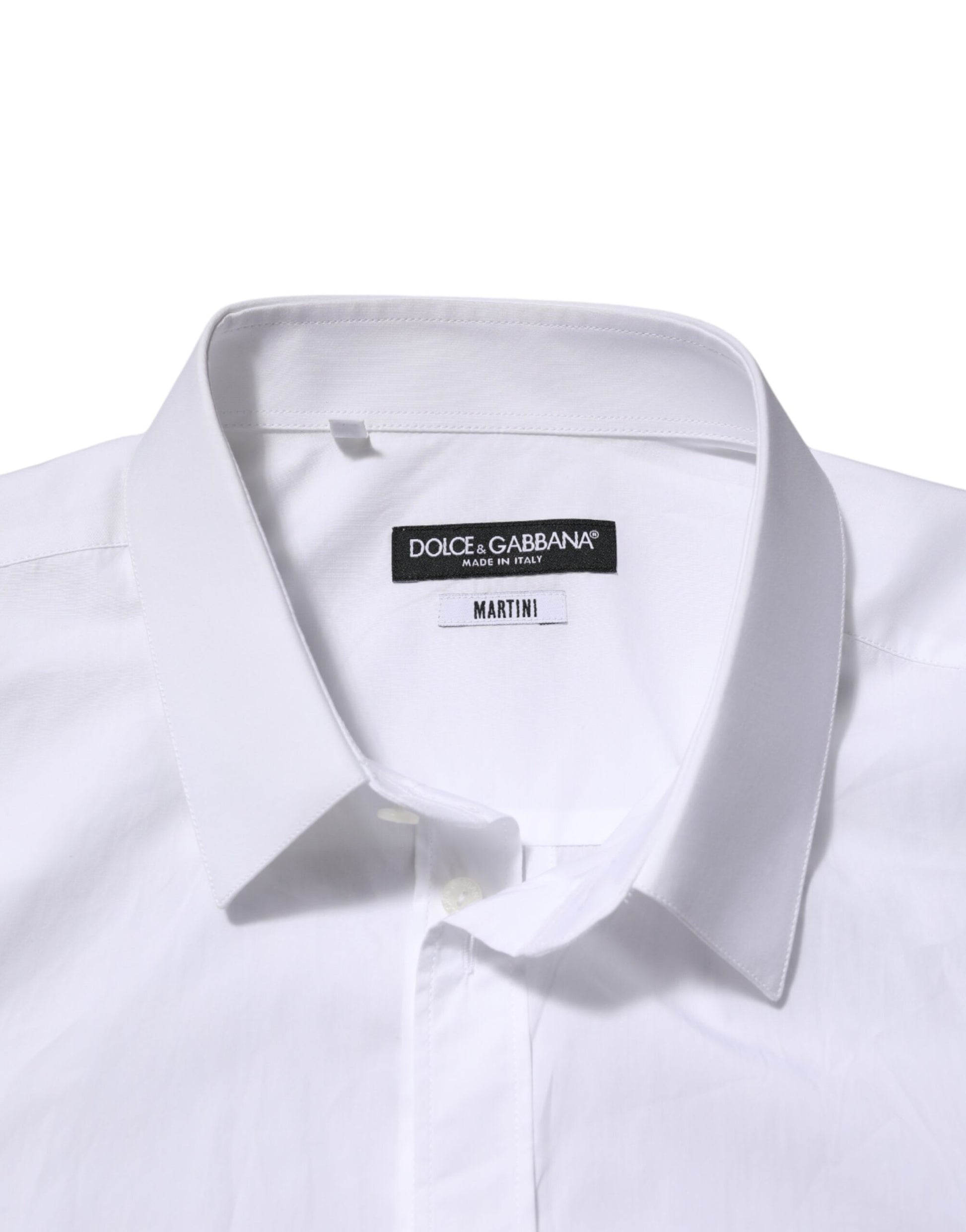White Cotton Collared Men MARTINI Dress Shirt