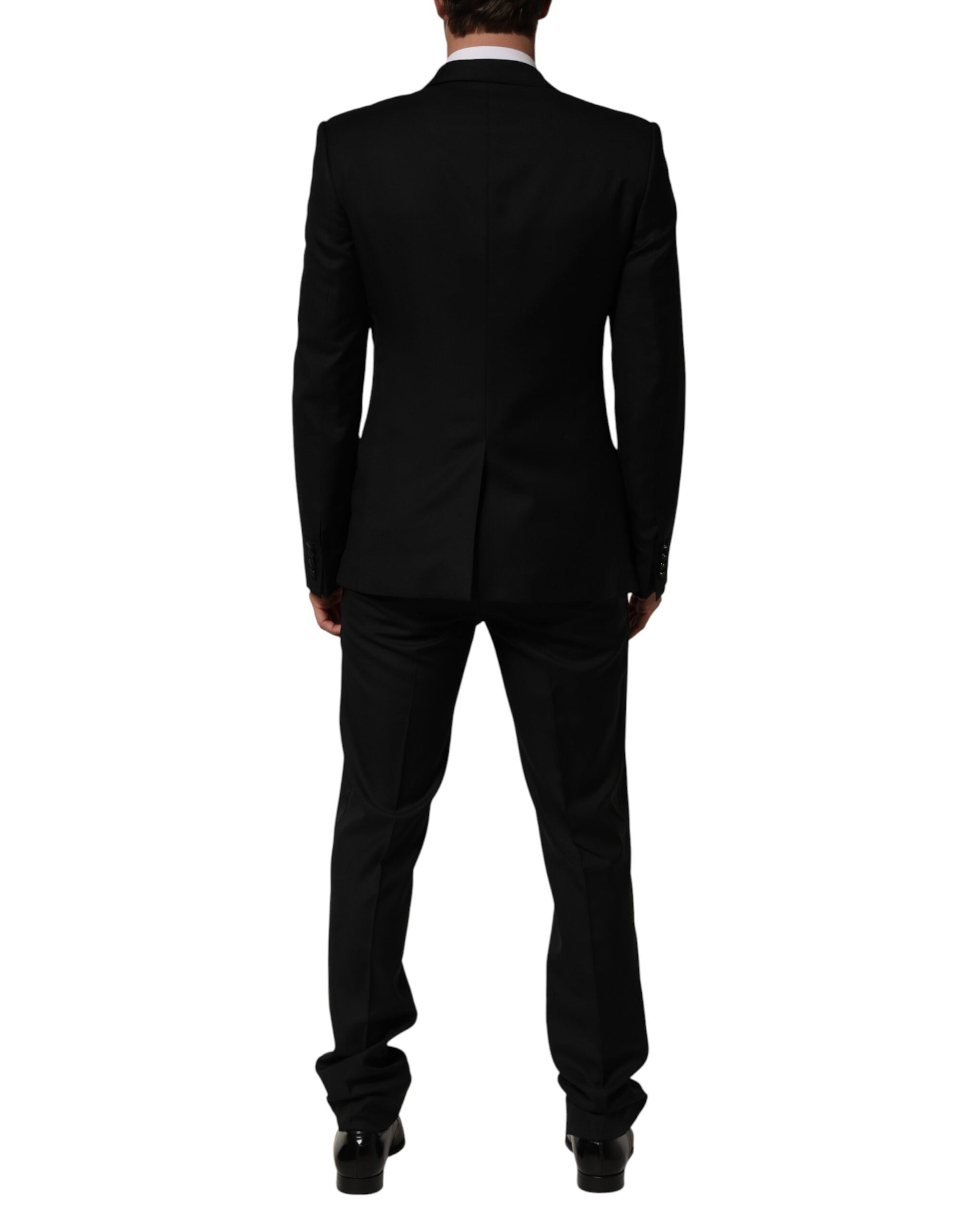 Black 2 Buttons Jacket Formal 2 Piece Suit