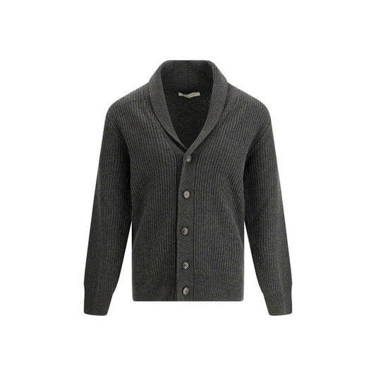 Green Fleece Wool Cardigan