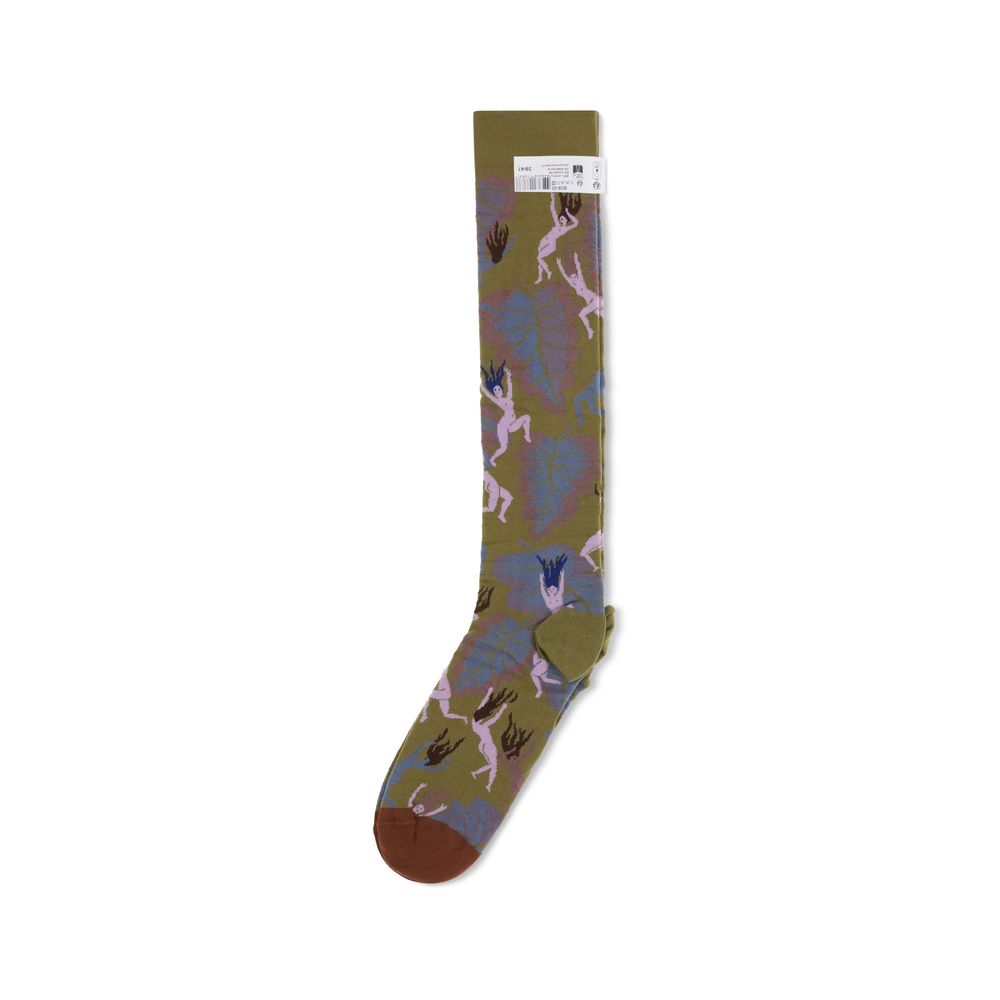 Green Cotton Socks