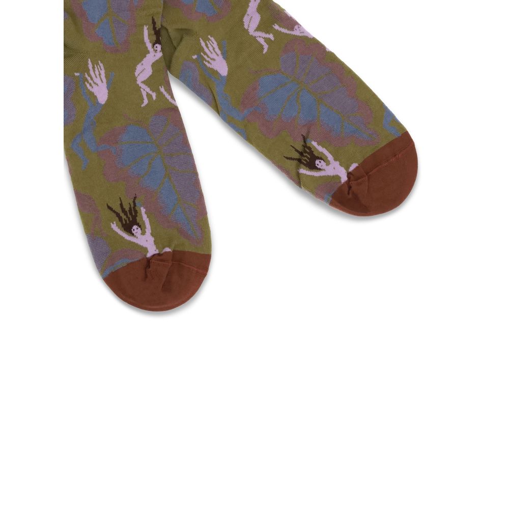 Green Cotton Socks