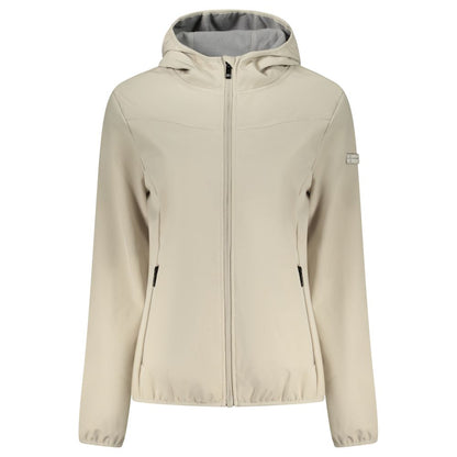 Beige Polyester Women Jacket