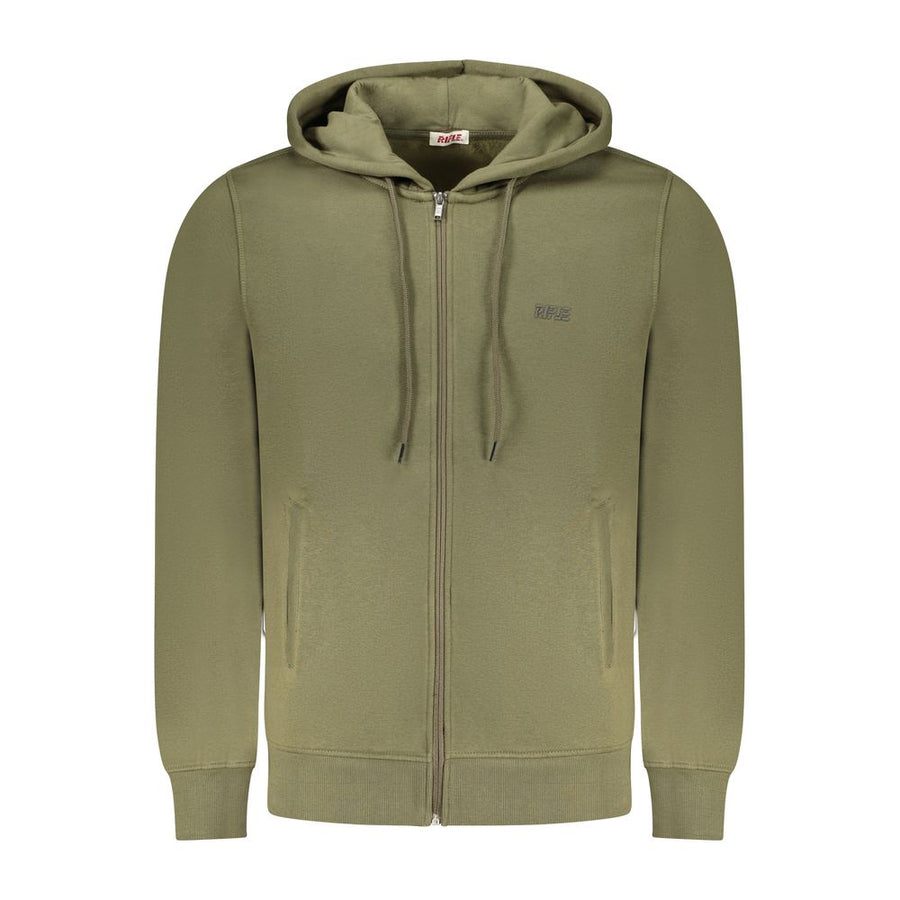 Green Cotton Men Sweater