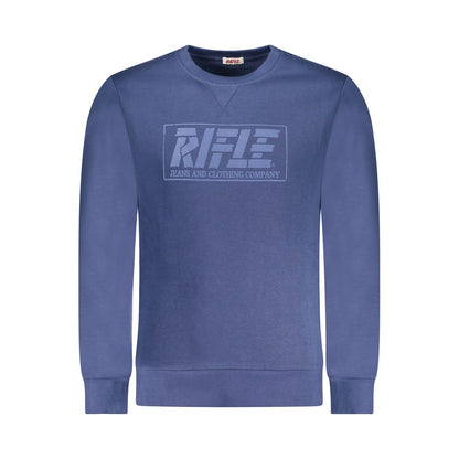 Blue Cotton Men Sweater