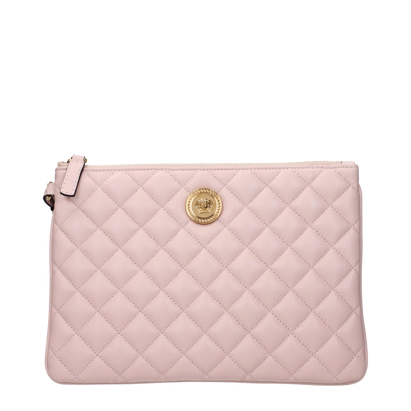 Pink Leather Clutch Bag