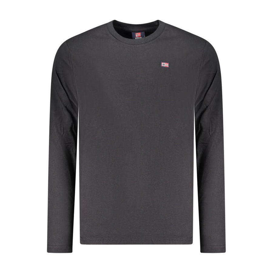 Black Cotton Men T-Shirt