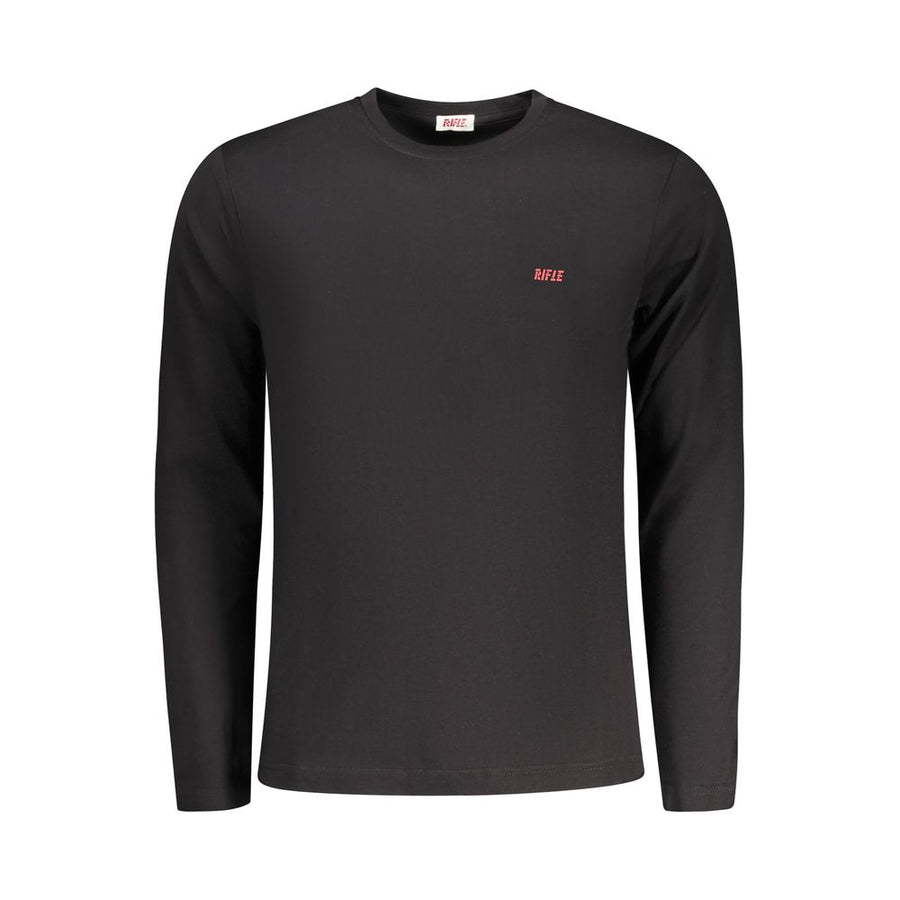 Black Cotton Men T-Shirt