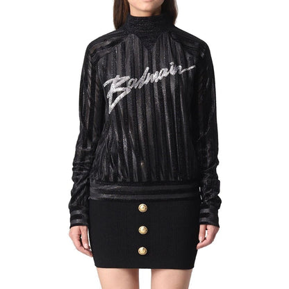 High-Neck Logo Sweater