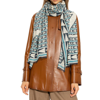 Blue Wool Scarf