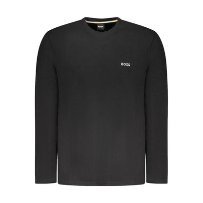 Black Cotton Men Sweater