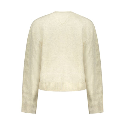 Beige Wool Women Sweater