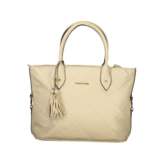Beige PVC Women Handbag