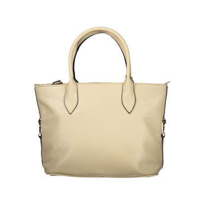 Beige PVC Women Handbag