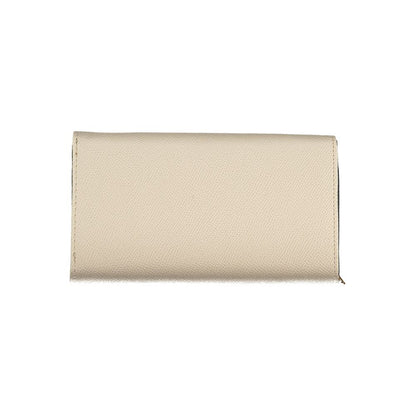 Beige Polyethylene Women Wallet