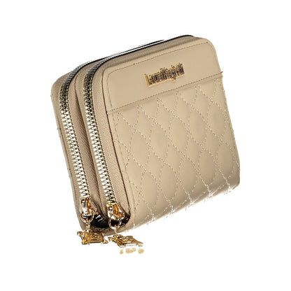Beige Polyethylene Women Wallet