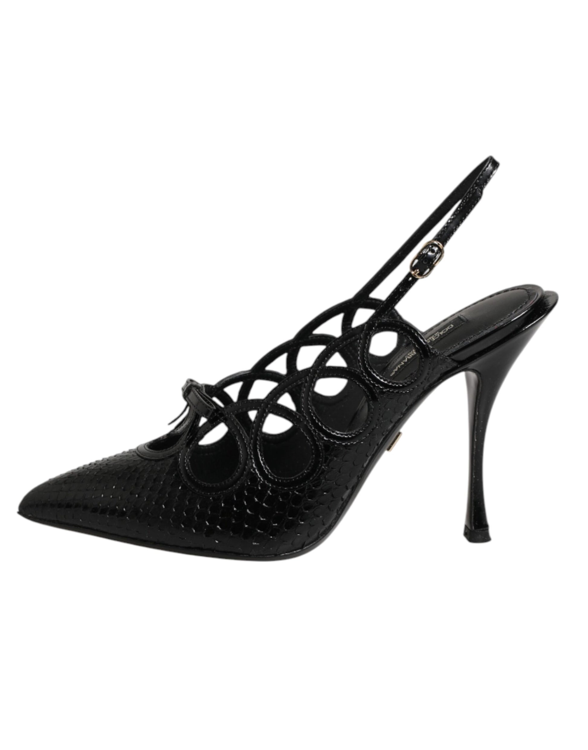 Leather High Heels Slingback Shoes