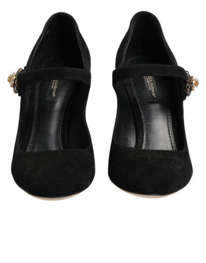 Black Embellsihed High Heels MARY JANES Shoes
