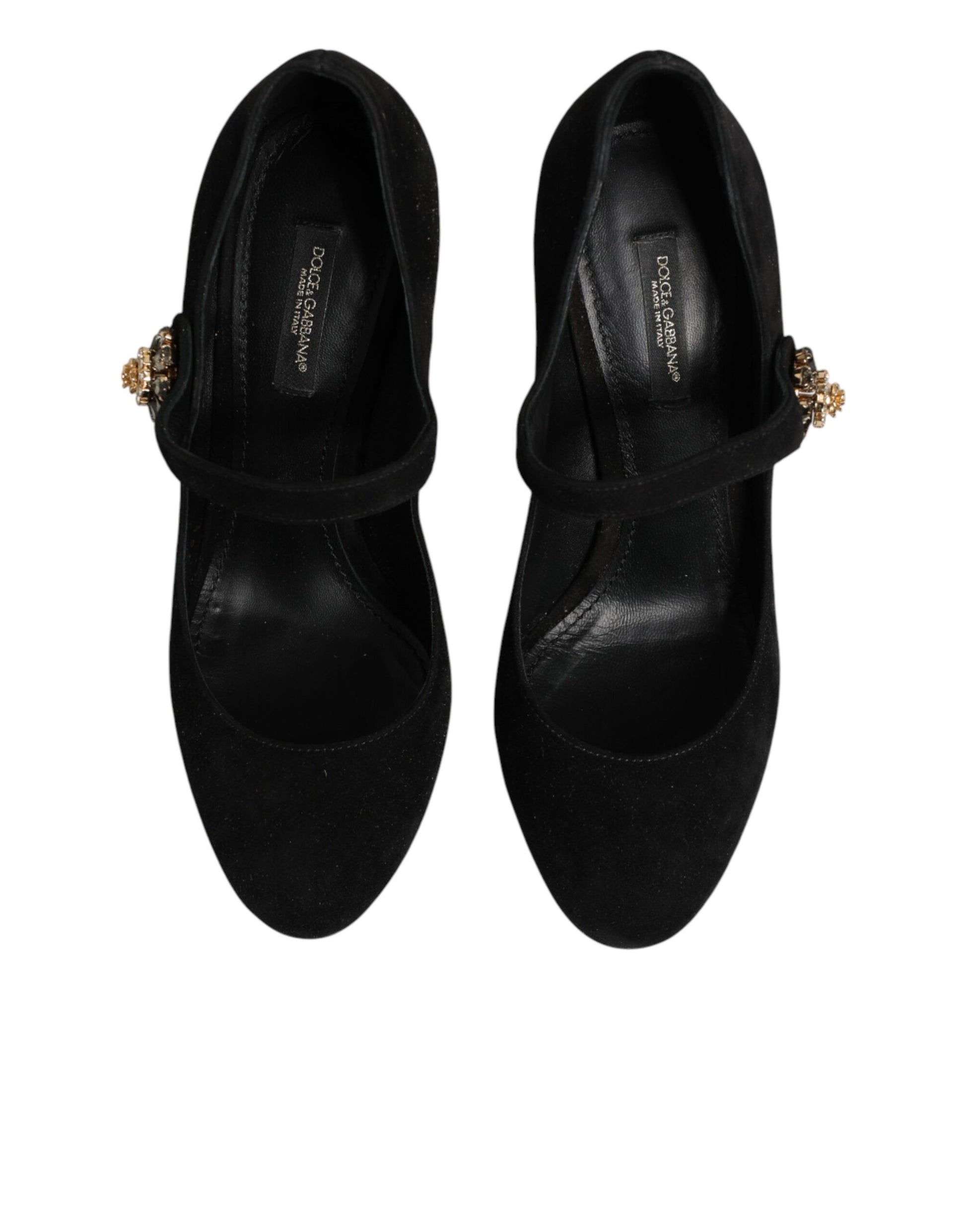 Black Embellsihed High Heels MARY JANES Shoes