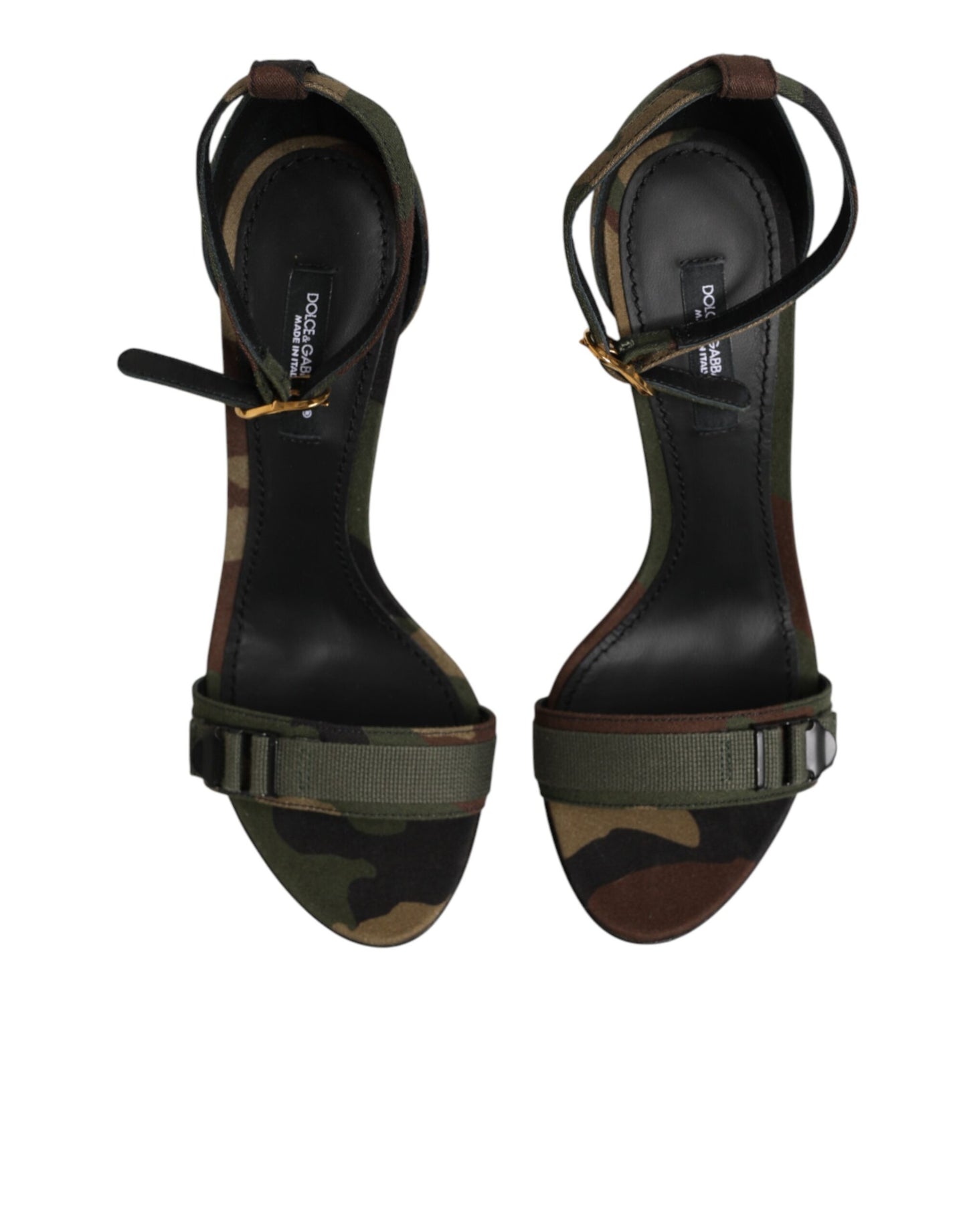 Multicolor DG Logo Heels Camouflage Sandals Shoes
