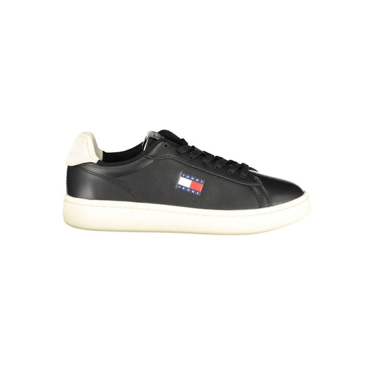 Black Leather Women Sneaker