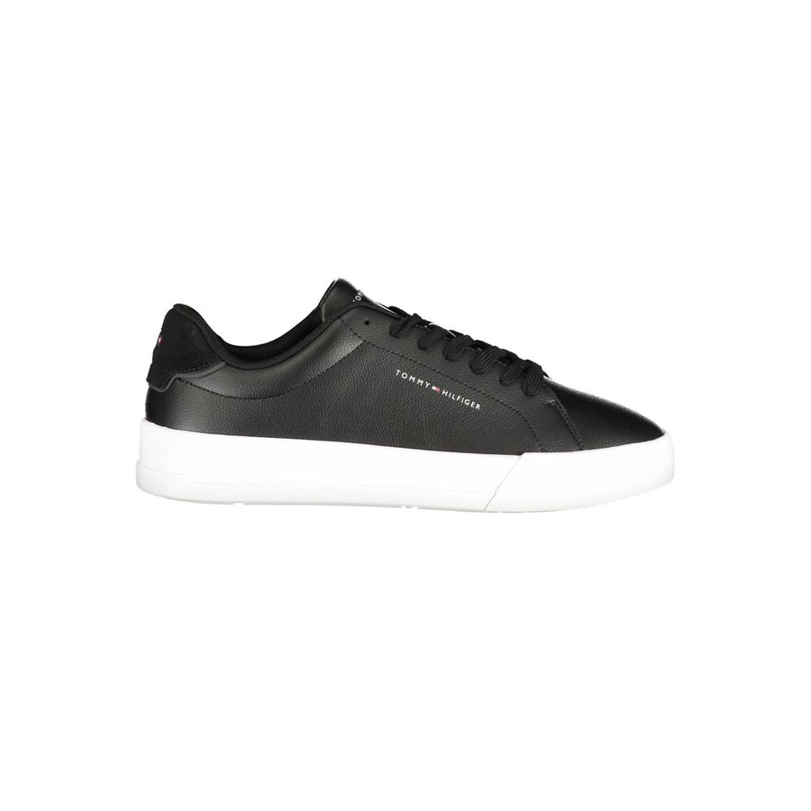 Black Leather Men Sneaker