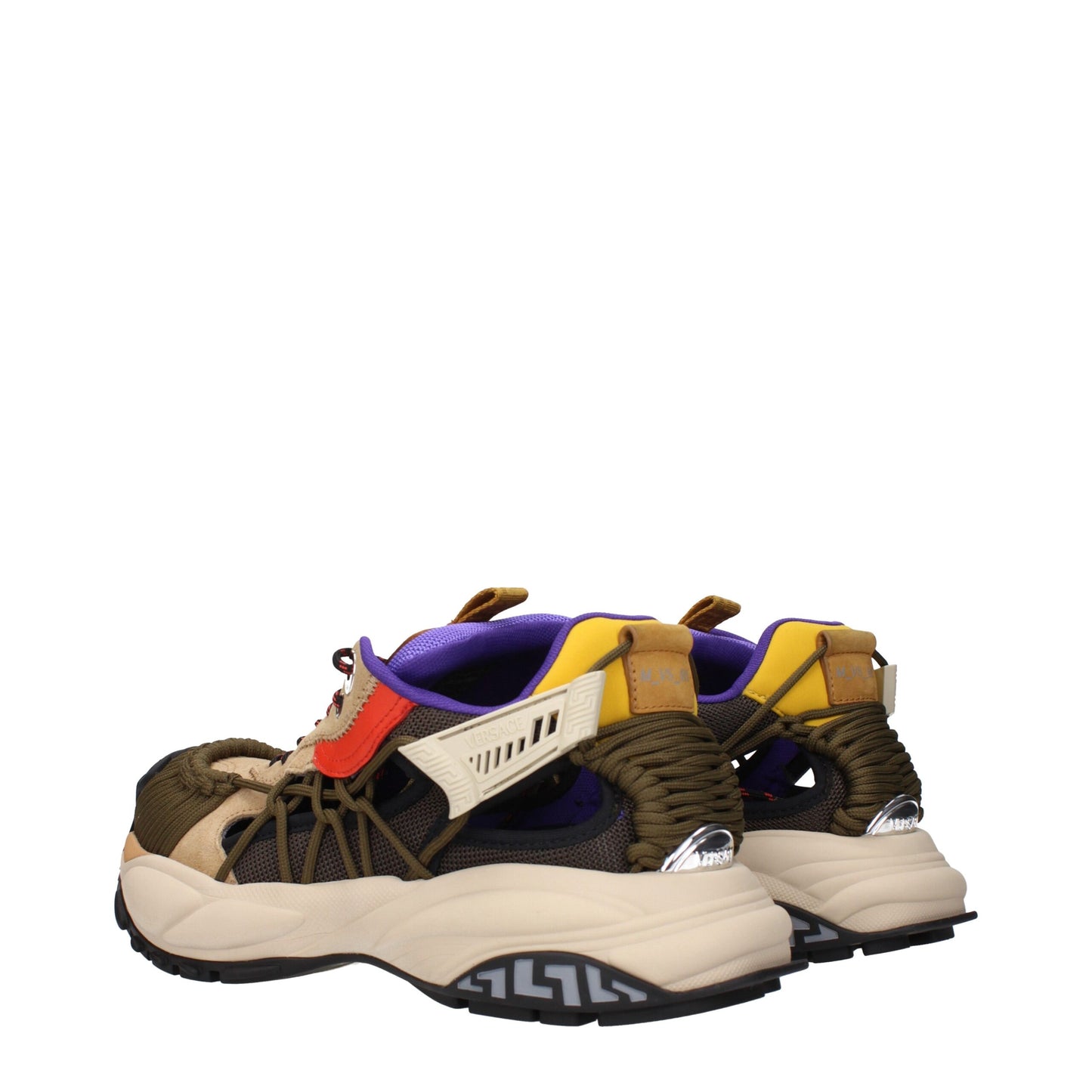 Beige Leather Athletic Sneakers