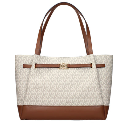 Beige Fabric Shoulder Bag