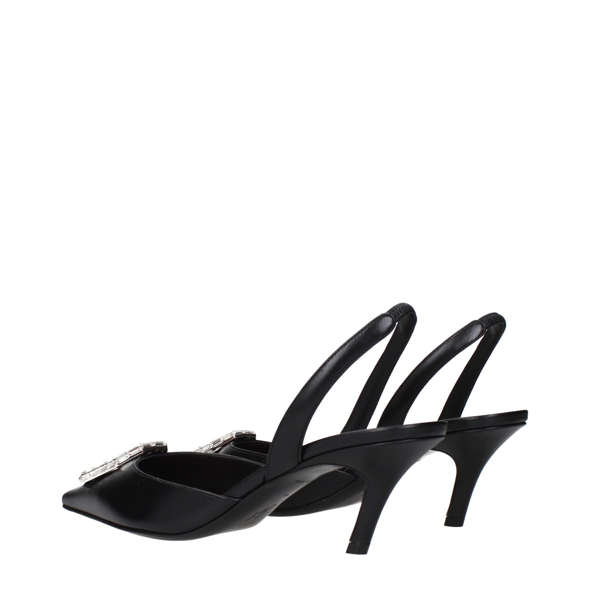 Black Leather Pumps