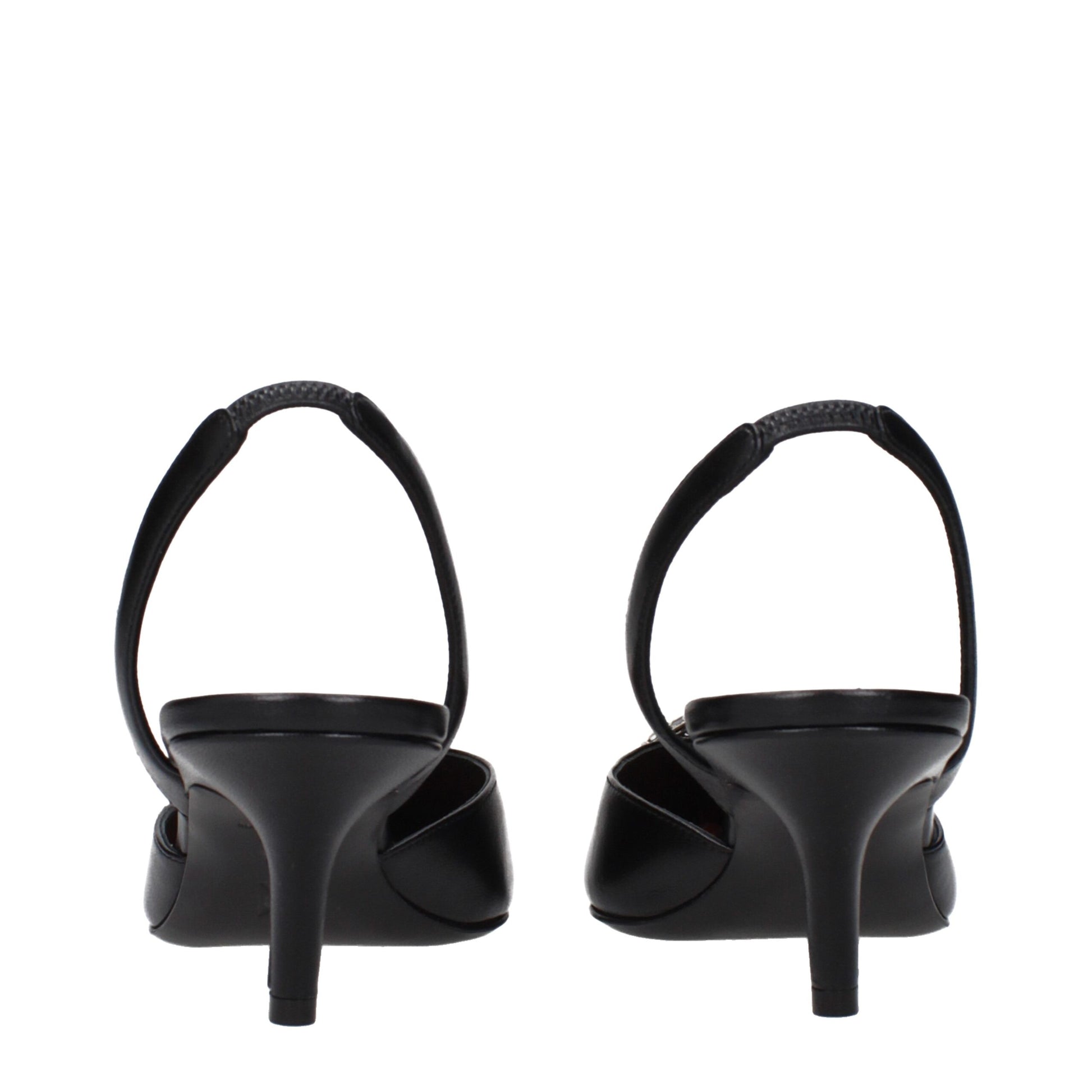 Black Leather Pumps