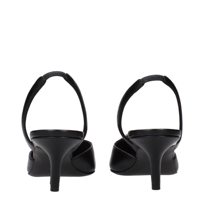 Black Leather Pumps