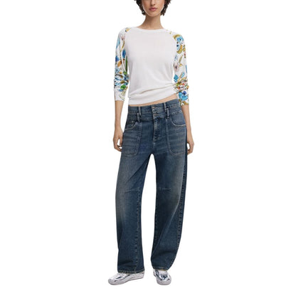 White Viscose Sweatshirt