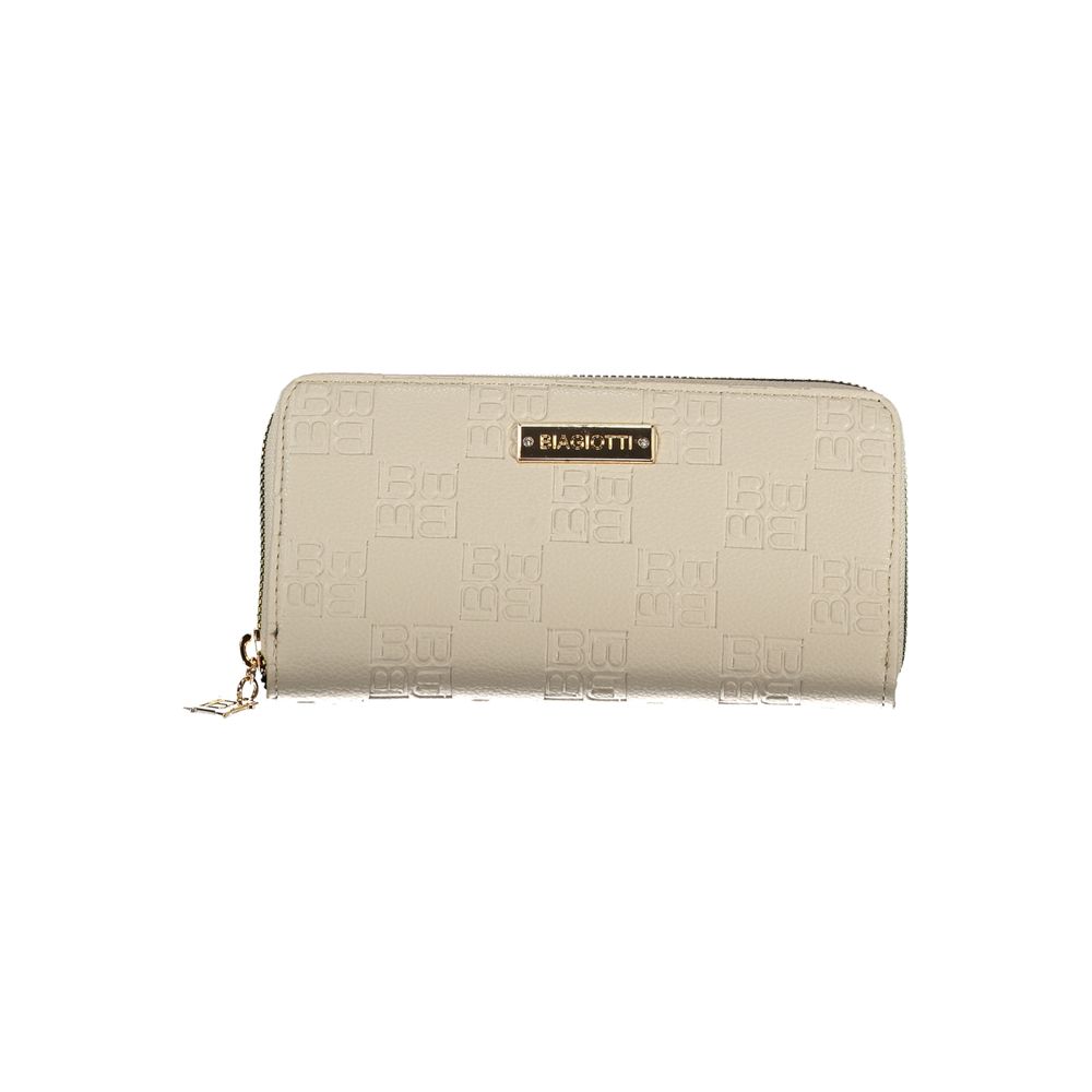 Beige Polyethylene Women Wallet