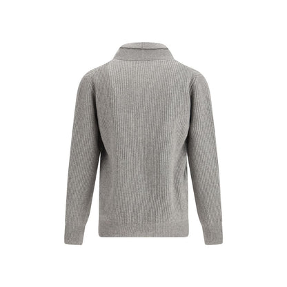 Virgin Wool Shawl-Collar Cardigan